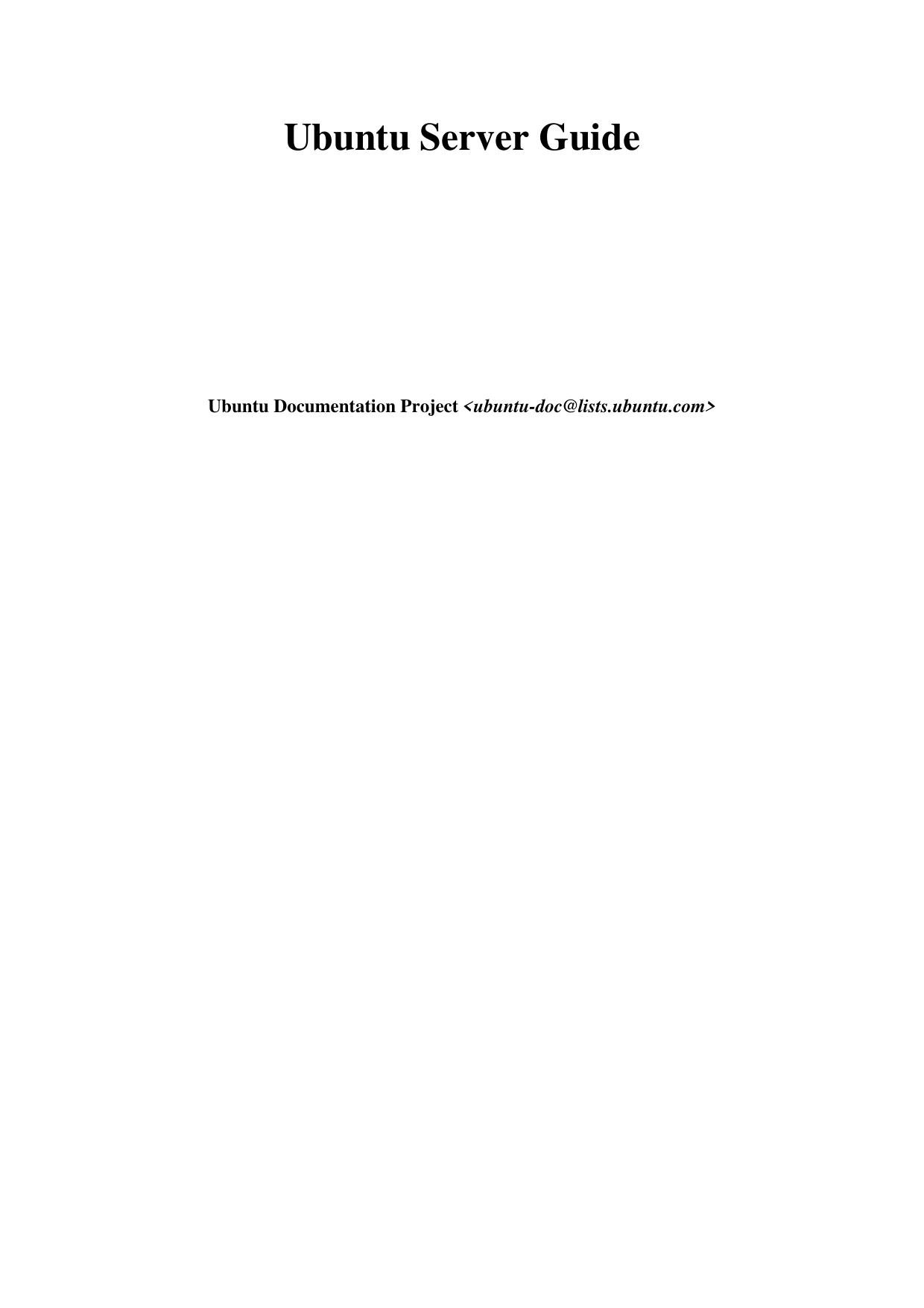 Ubuntu Server Guide.[ENG,2006]