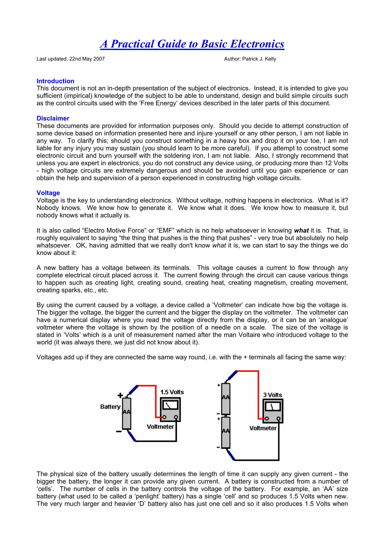 Electronics Tutorial