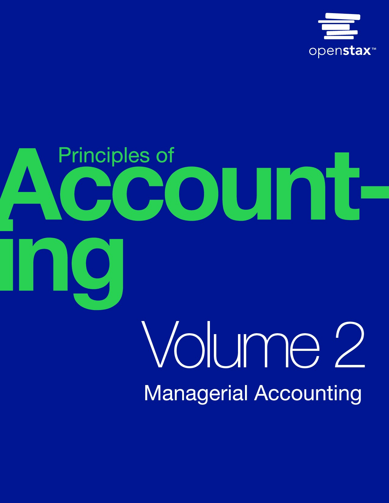 Principles of Accounting, Volume 2: Managerial Accounting