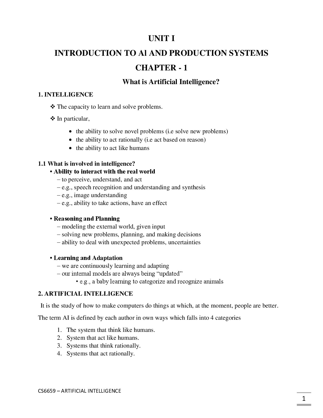 CS8691-ARTIFICIAL INTELLIGENCE-642246959-CS8691-AI