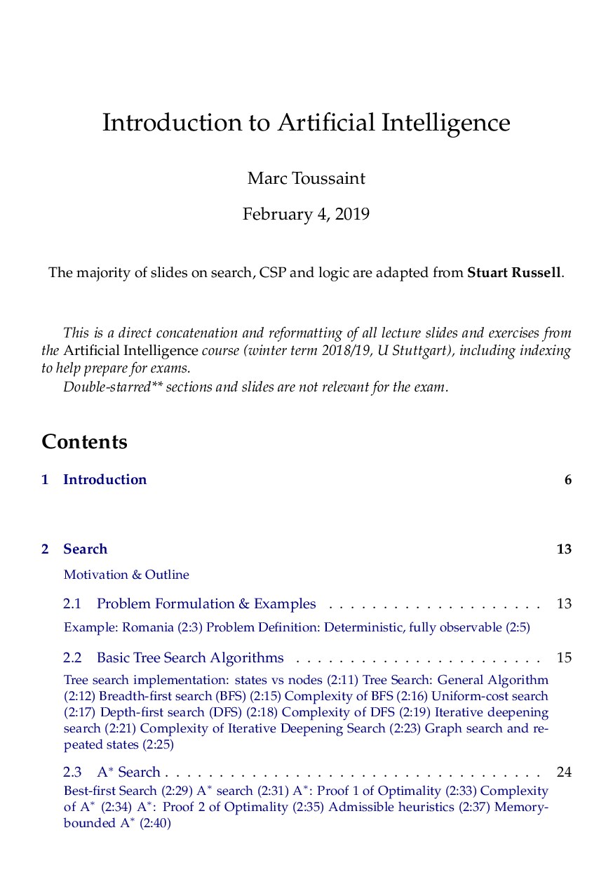 Introduction to Artificial Intelligence