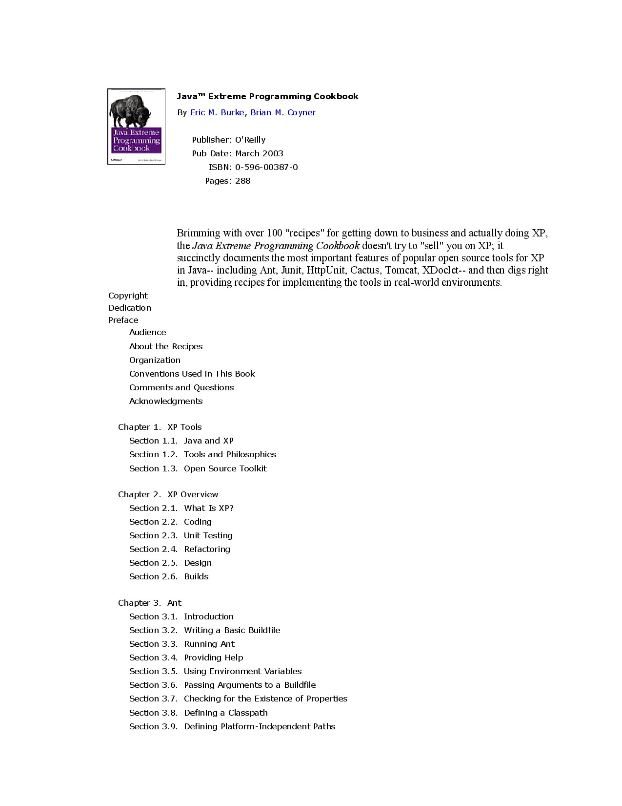 O'Reilly - Java™ Extreme Programming Cookbook