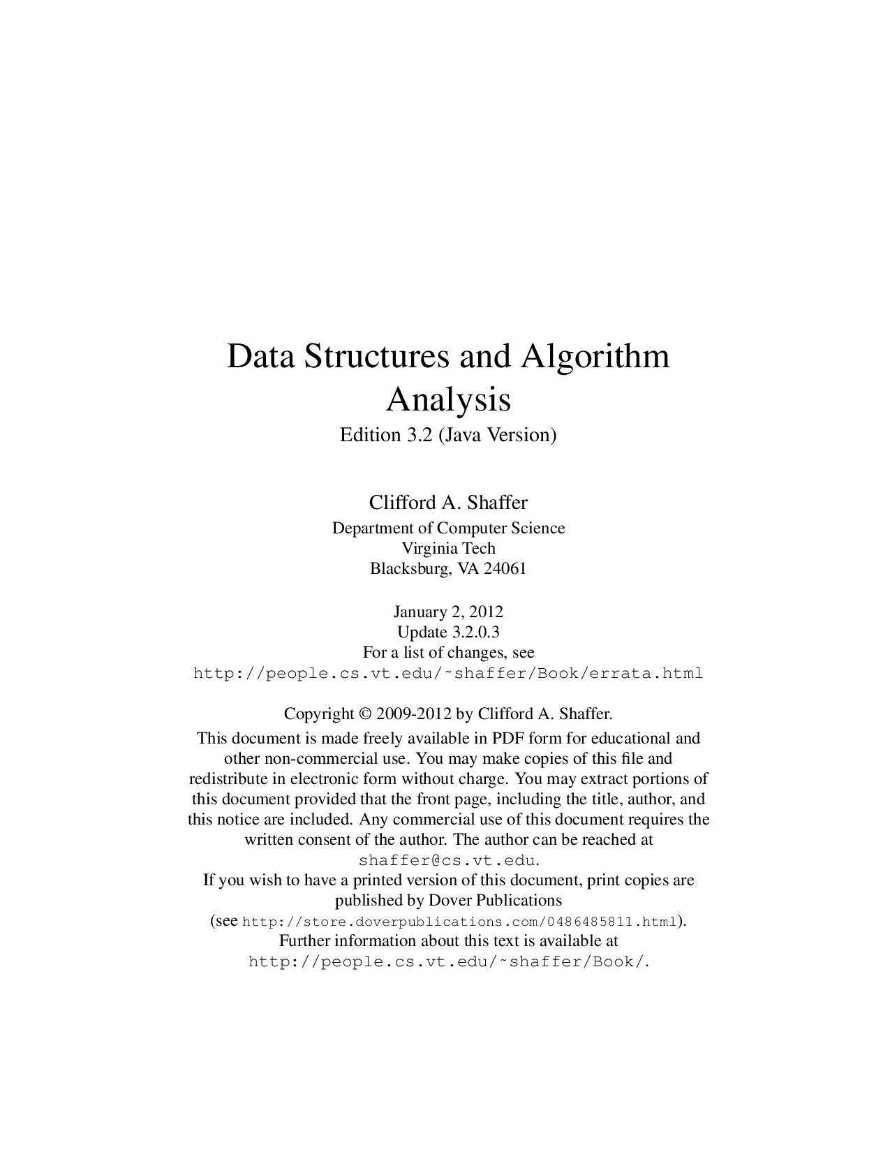 Data Structures and Algorithm Analysis in Java