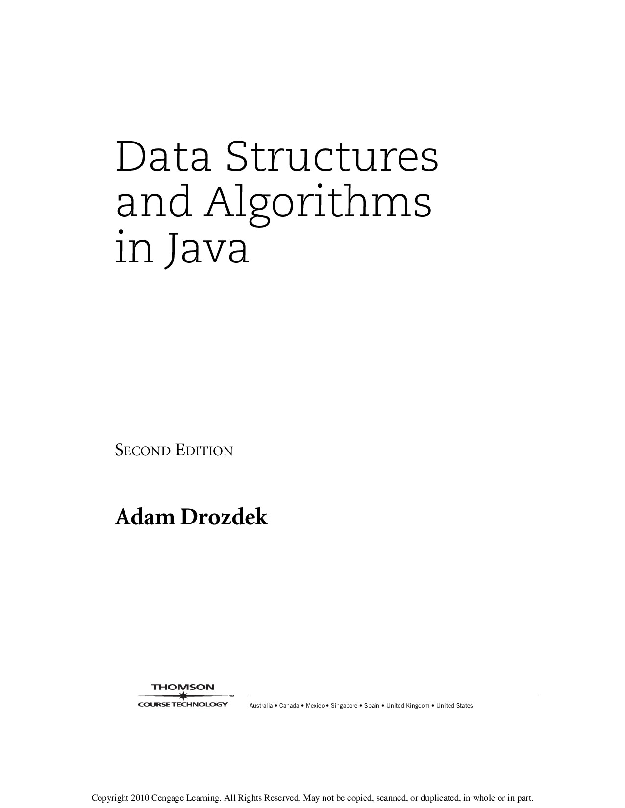 Data Structures and Algorithms in Java, 2nd ed.