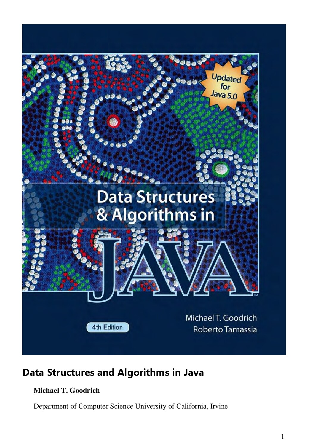 Data Structures and Algorithms in Java 4th Edition, 2007