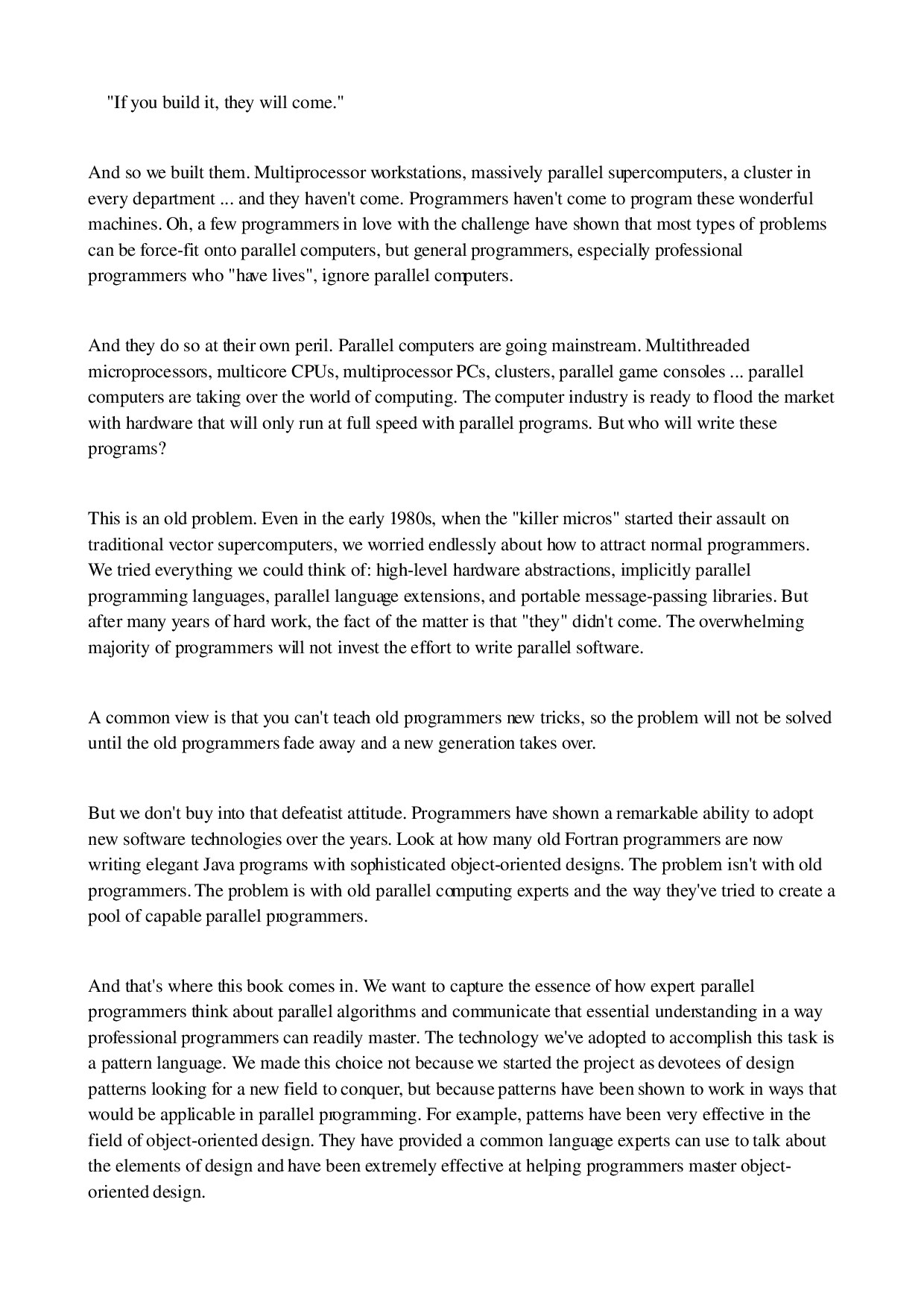 Pattern Language for Parallel Programming, 2004