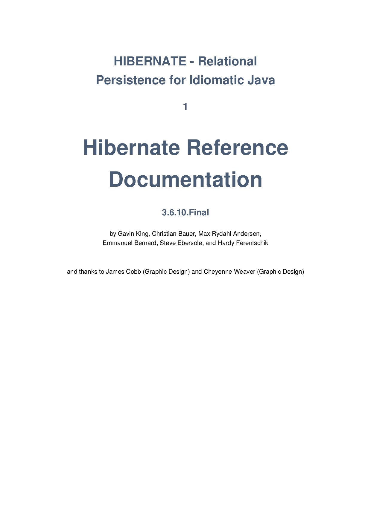 Hibernate Reference Documentation, 2010