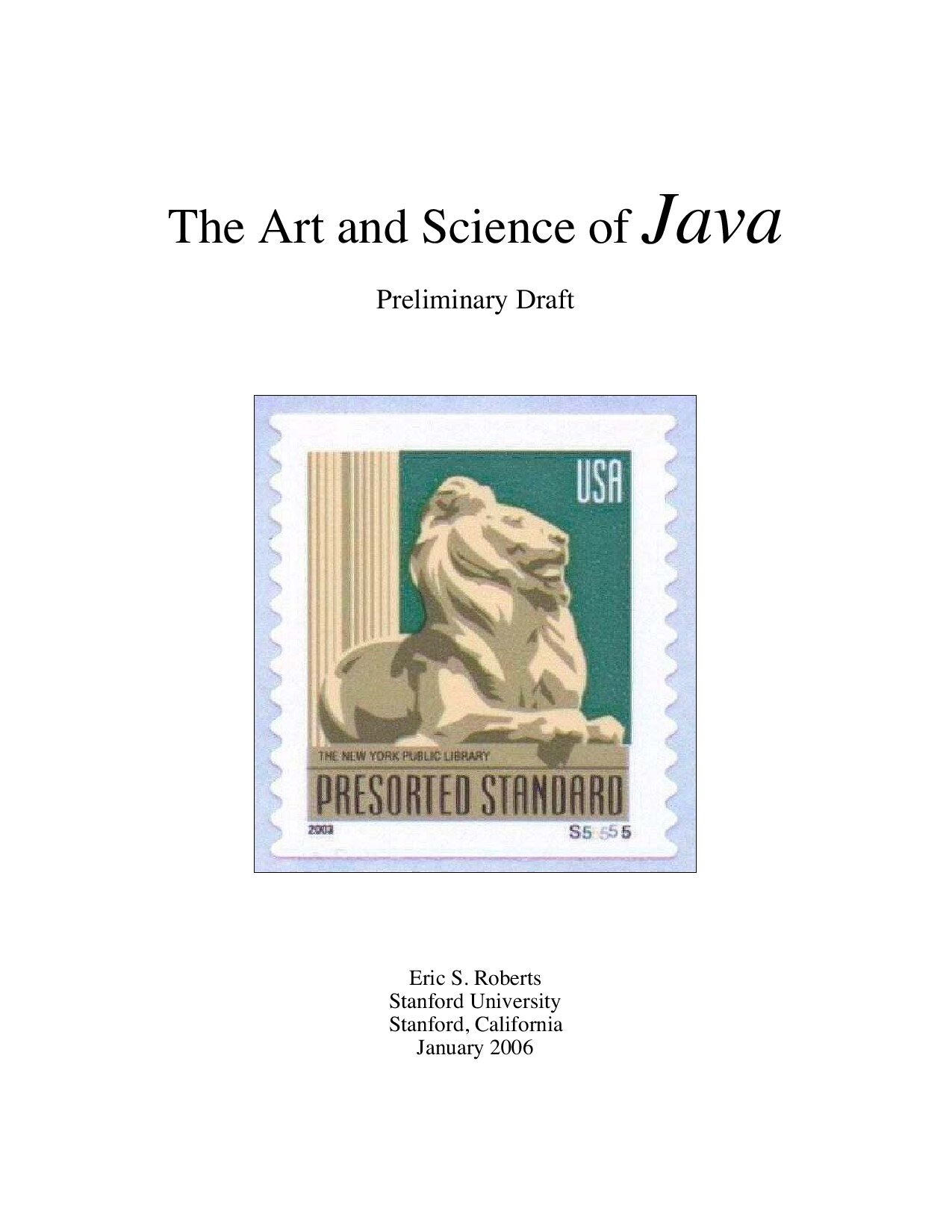 The Art and Science of Java