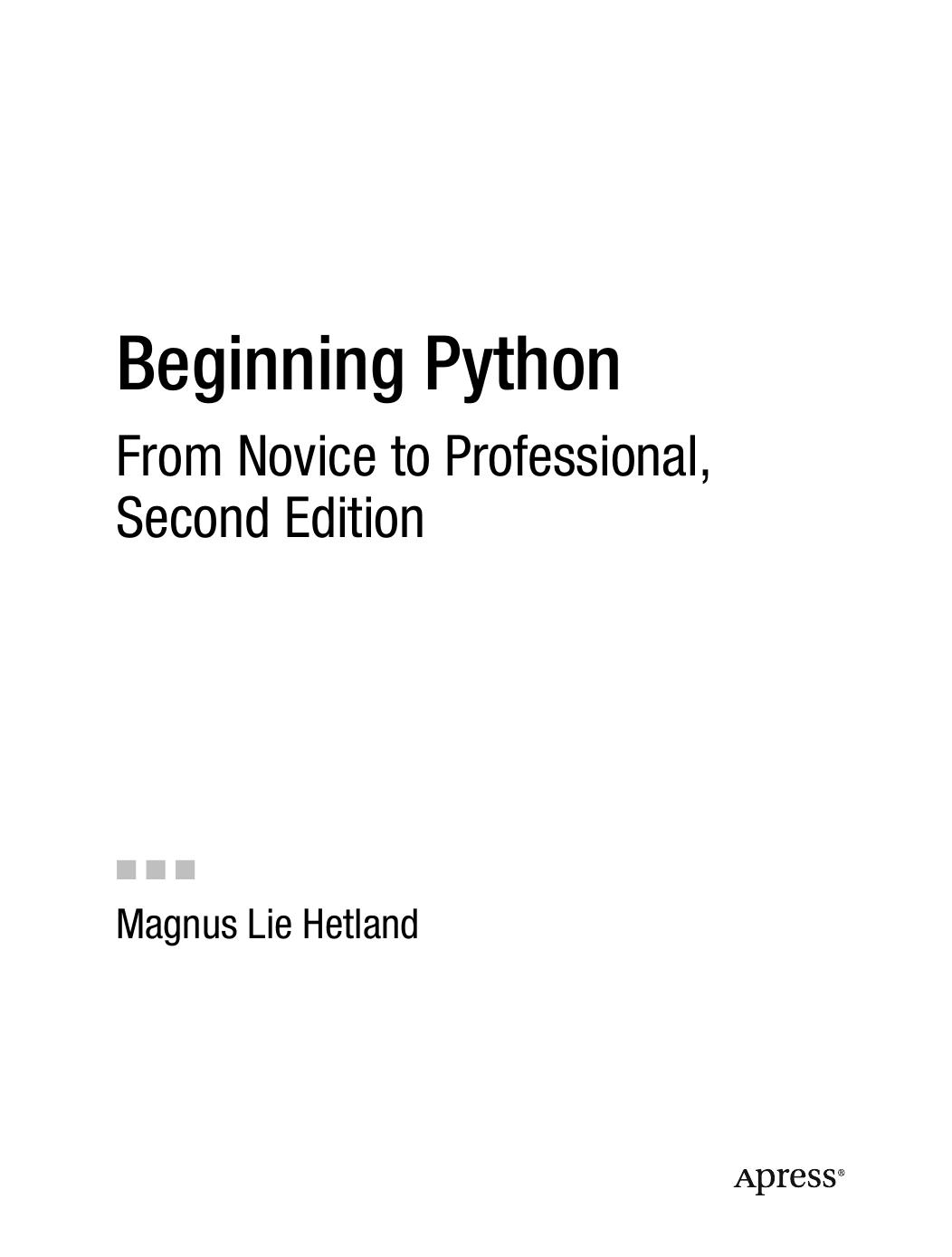 Beginning Python