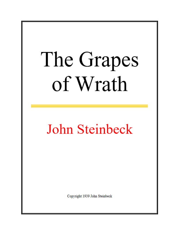Steinbeck - The Grapes of Wrath